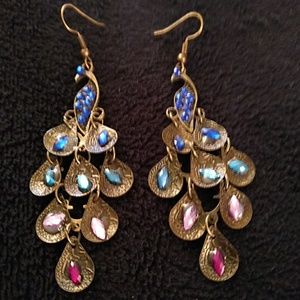 NEW - Earrings - Peacocks